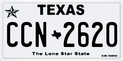 TX license plate CCN2620