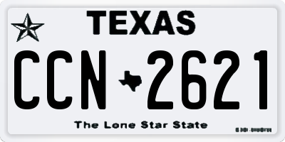 TX license plate CCN2621