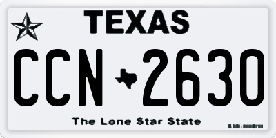 TX license plate CCN2630