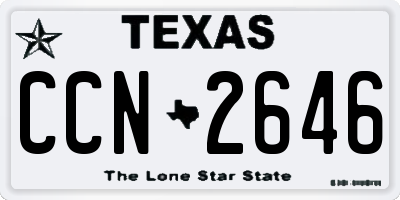TX license plate CCN2646