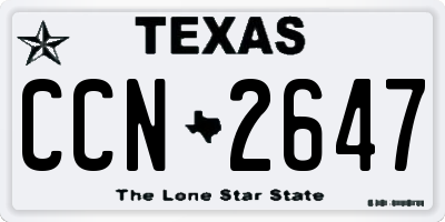 TX license plate CCN2647