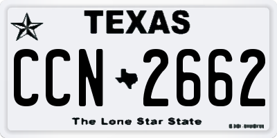 TX license plate CCN2662