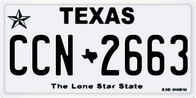 TX license plate CCN2663