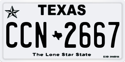 TX license plate CCN2667