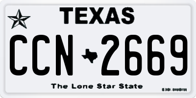 TX license plate CCN2669
