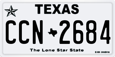 TX license plate CCN2684