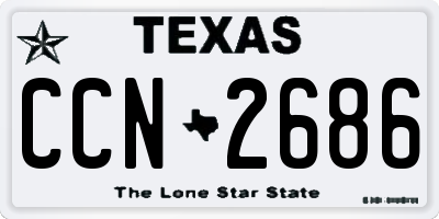 TX license plate CCN2686
