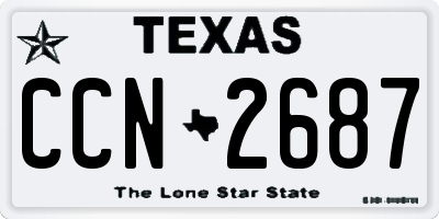 TX license plate CCN2687