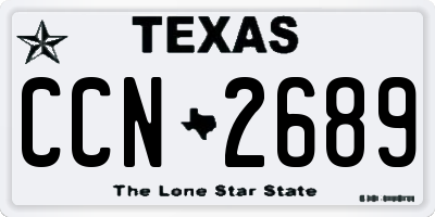 TX license plate CCN2689