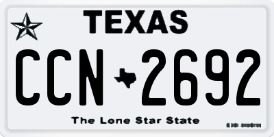TX license plate CCN2692