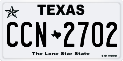 TX license plate CCN2702