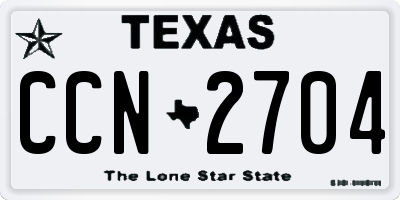 TX license plate CCN2704