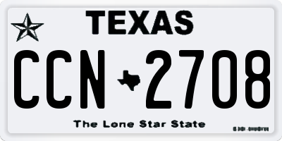 TX license plate CCN2708