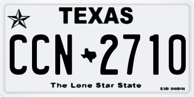 TX license plate CCN2710