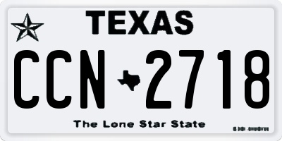 TX license plate CCN2718