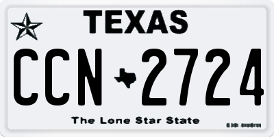 TX license plate CCN2724