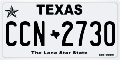TX license plate CCN2730