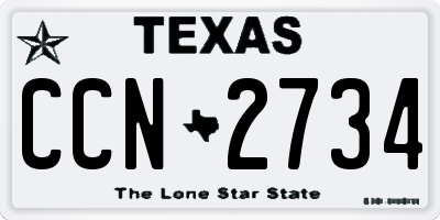 TX license plate CCN2734