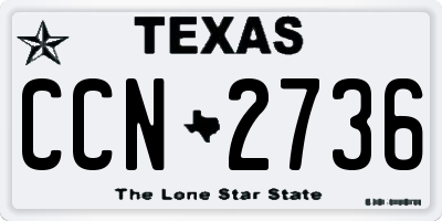 TX license plate CCN2736