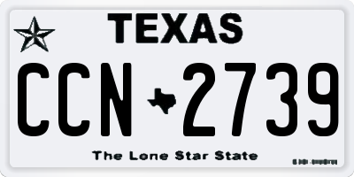 TX license plate CCN2739