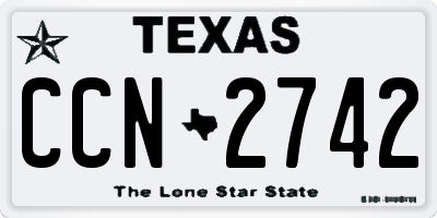 TX license plate CCN2742