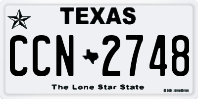 TX license plate CCN2748