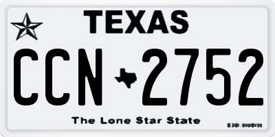 TX license plate CCN2752