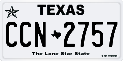 TX license plate CCN2757