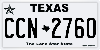 TX license plate CCN2760