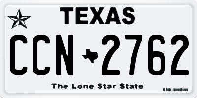 TX license plate CCN2762