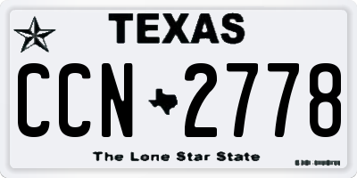 TX license plate CCN2778