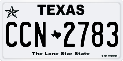 TX license plate CCN2783