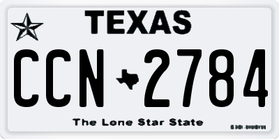 TX license plate CCN2784
