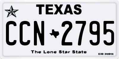 TX license plate CCN2795