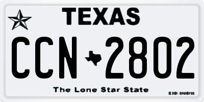 TX license plate CCN2802
