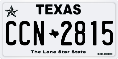 TX license plate CCN2815