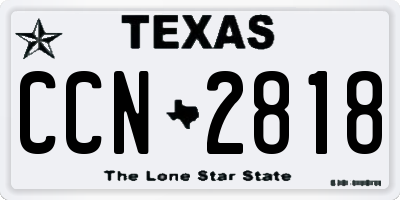 TX license plate CCN2818