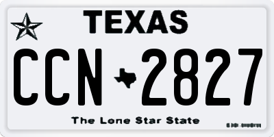TX license plate CCN2827