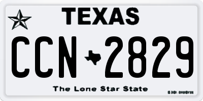 TX license plate CCN2829