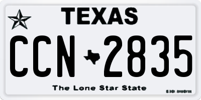 TX license plate CCN2835