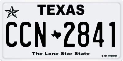 TX license plate CCN2841