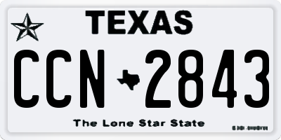 TX license plate CCN2843
