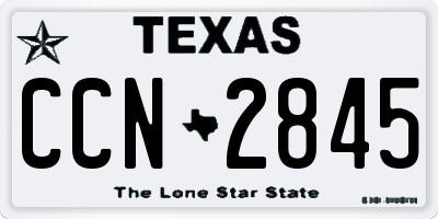 TX license plate CCN2845