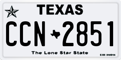 TX license plate CCN2851