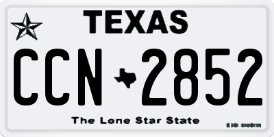 TX license plate CCN2852