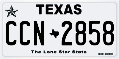 TX license plate CCN2858
