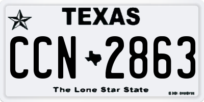 TX license plate CCN2863