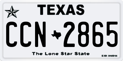 TX license plate CCN2865
