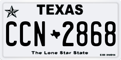 TX license plate CCN2868