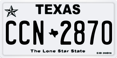 TX license plate CCN2870